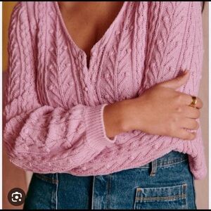 Sézane Pink Beryl Sweater